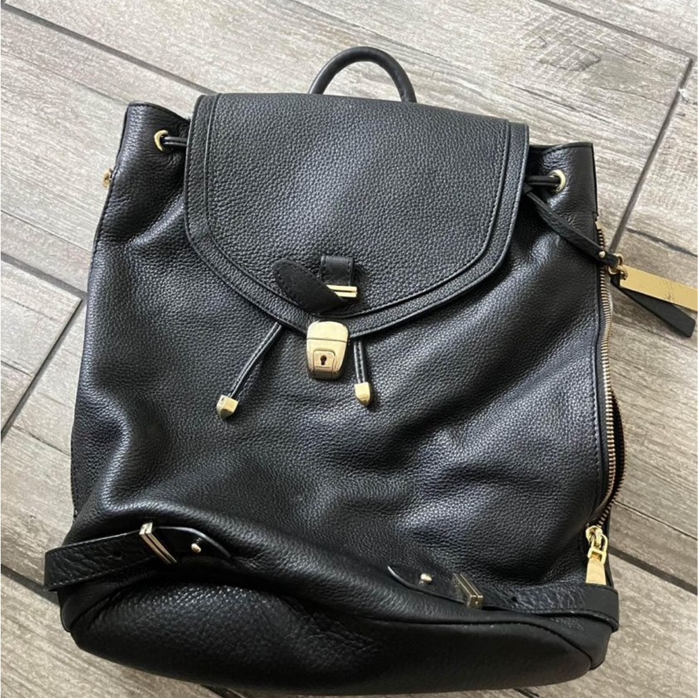 Michael Kors Black Leather Backpack